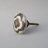 Grey + Gold Clover Knob  Drawer Pulls and Cabinet Knobs
