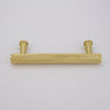 Knurled Brass T-Bar + Handles Brass 5&quot; Handle Drawer Pulls and Cabinet Knobs