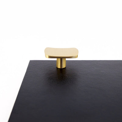 Modern Rory Brushed Gold Knob  Drawer Pulls and Cabinet Knobs