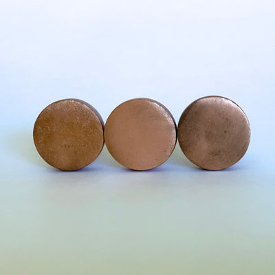 Brushed Copper Circle Knob  Drawer Pulls and Cabinet Knobs