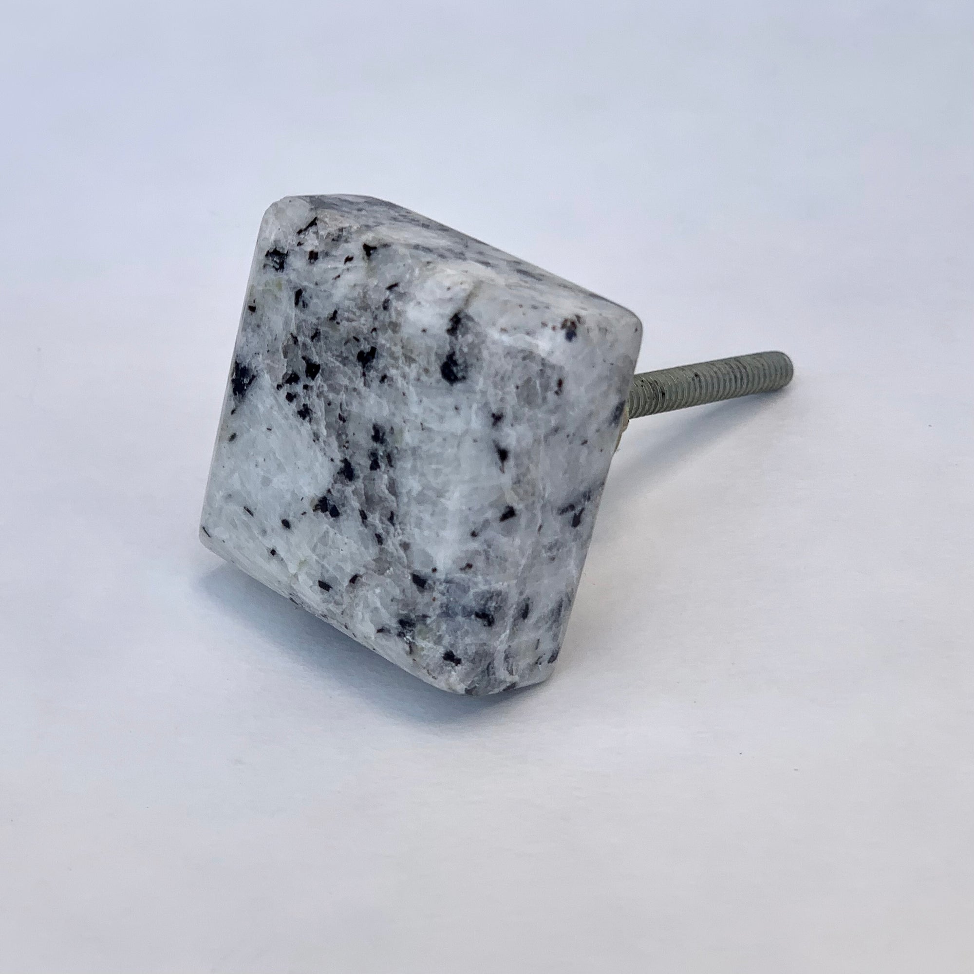 Multi Shade Gray Marbled Stone Knob