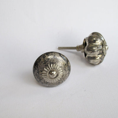Silver Marbled Leia Knob  Drawer Pulls and Cabinet Knobs