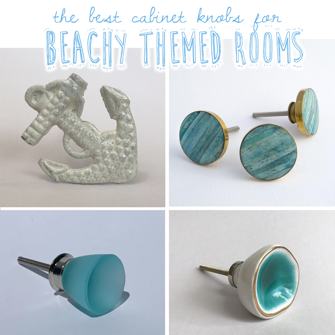 Coastal Design ~ Beach Themed Drawer and Cabinet Knobs - Hooks & Knobs