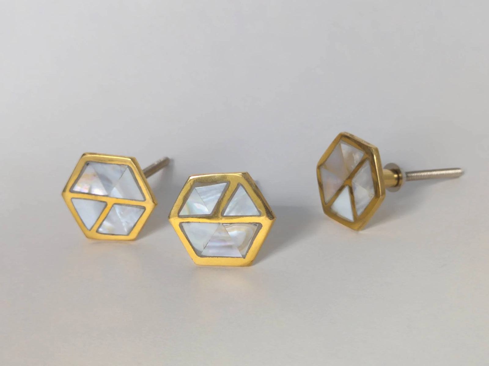 Mother of Pearl Geo Octagon Knob