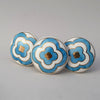 Blue + Gold Clover Knob  Drawer Pulls and Cabinet Knobs