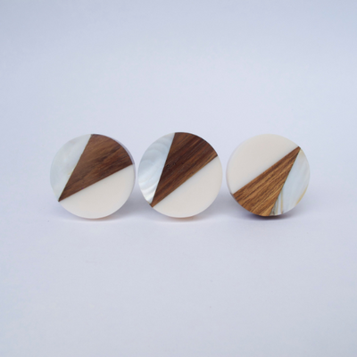 Modern Geo Knob Snow  Drawer Pulls and Cabinet Knobs