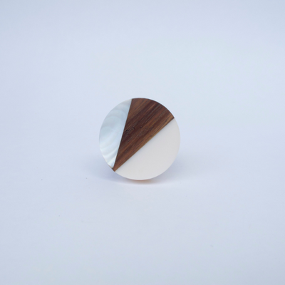Modern Geo Knob Snow  Drawer Pulls and Cabinet Knobs