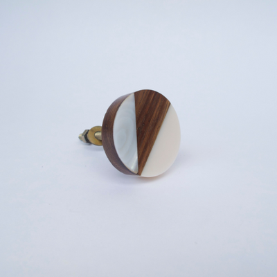 Modern Geo Knob Snow  Drawer Pulls and Cabinet Knobs