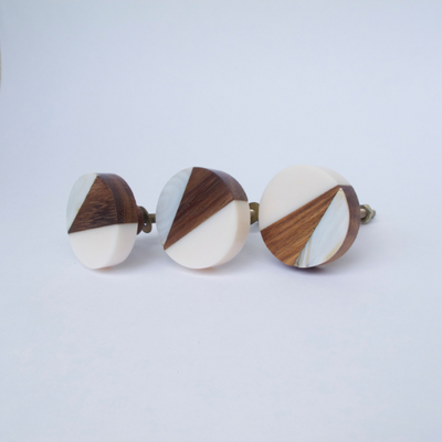 Modern Geo Knob Snow  Drawer Pulls and Cabinet Knobs