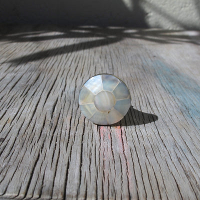 Mini Faceted Mother of Pearl Knob  Drawer Pulls and Cabinet Knobs
