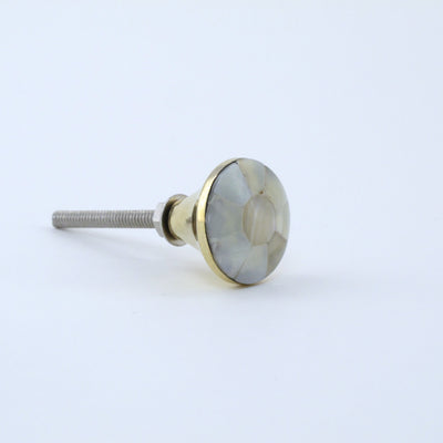 Mini Faceted Mother of Pearl Knob  Drawer Pulls and Cabinet Knobs