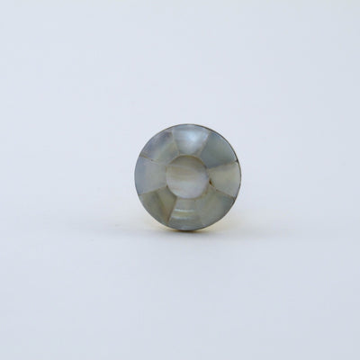 Mini Faceted Mother of Pearl Knob  Drawer Pulls and Cabinet Knobs