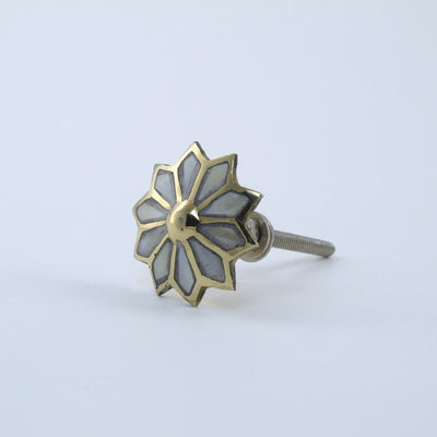 Lotus Mother of Pearl Knob  Drawer Pulls and Cabinet Knobs