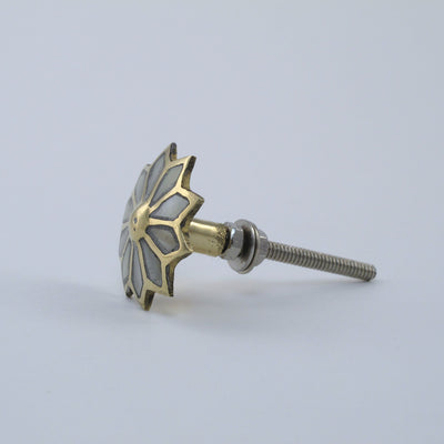 Lotus Mother of Pearl Knob  Drawer Pulls and Cabinet Knobs