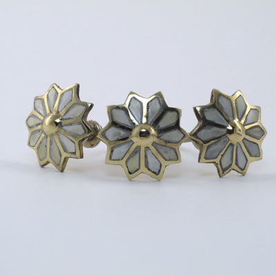 Lotus Mother of Pearl Knob  Drawer Pulls and Cabinet Knobs
