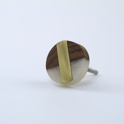 Mod Gold Stripe Knob  Drawer Pulls and Cabinet Knobs