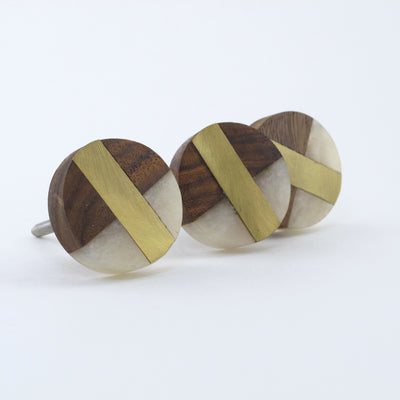Mod Gold Stripe Knob  Drawer Pulls and Cabinet Knobs