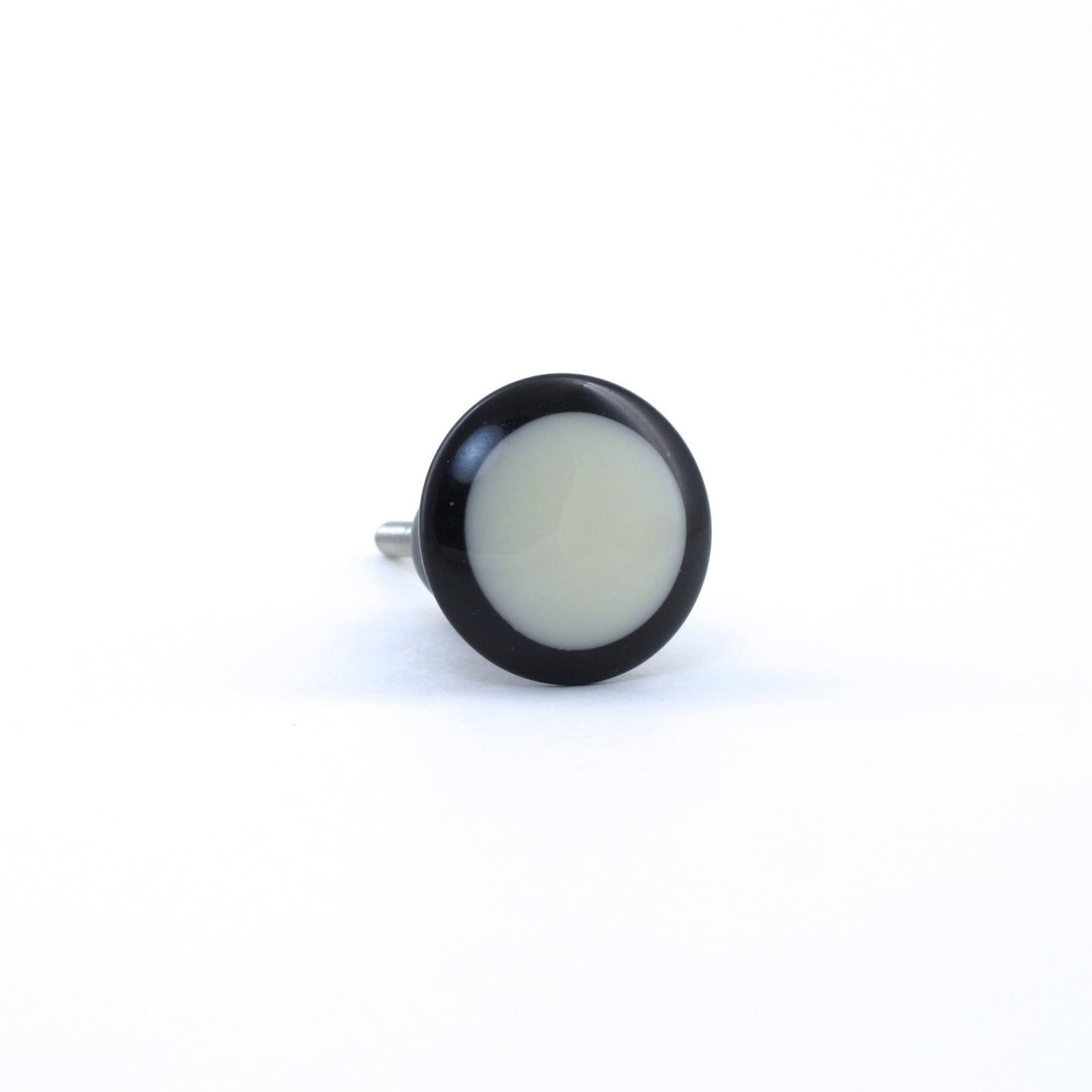 Black and White Dottie Knob  Drawer Pulls and Cabinet Knobs