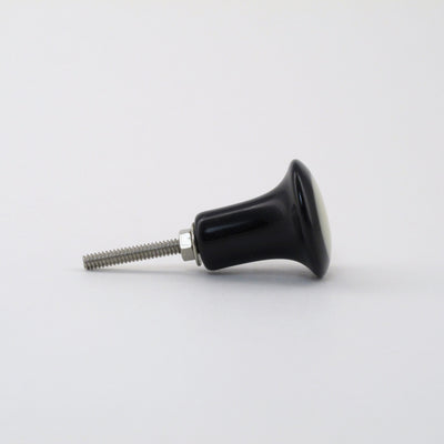 Black and White Dottie Knob  Drawer Pulls and Cabinet Knobs