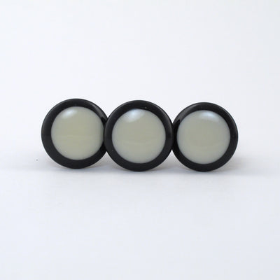 Black and White Dottie Knob  Drawer Pulls and Cabinet Knobs