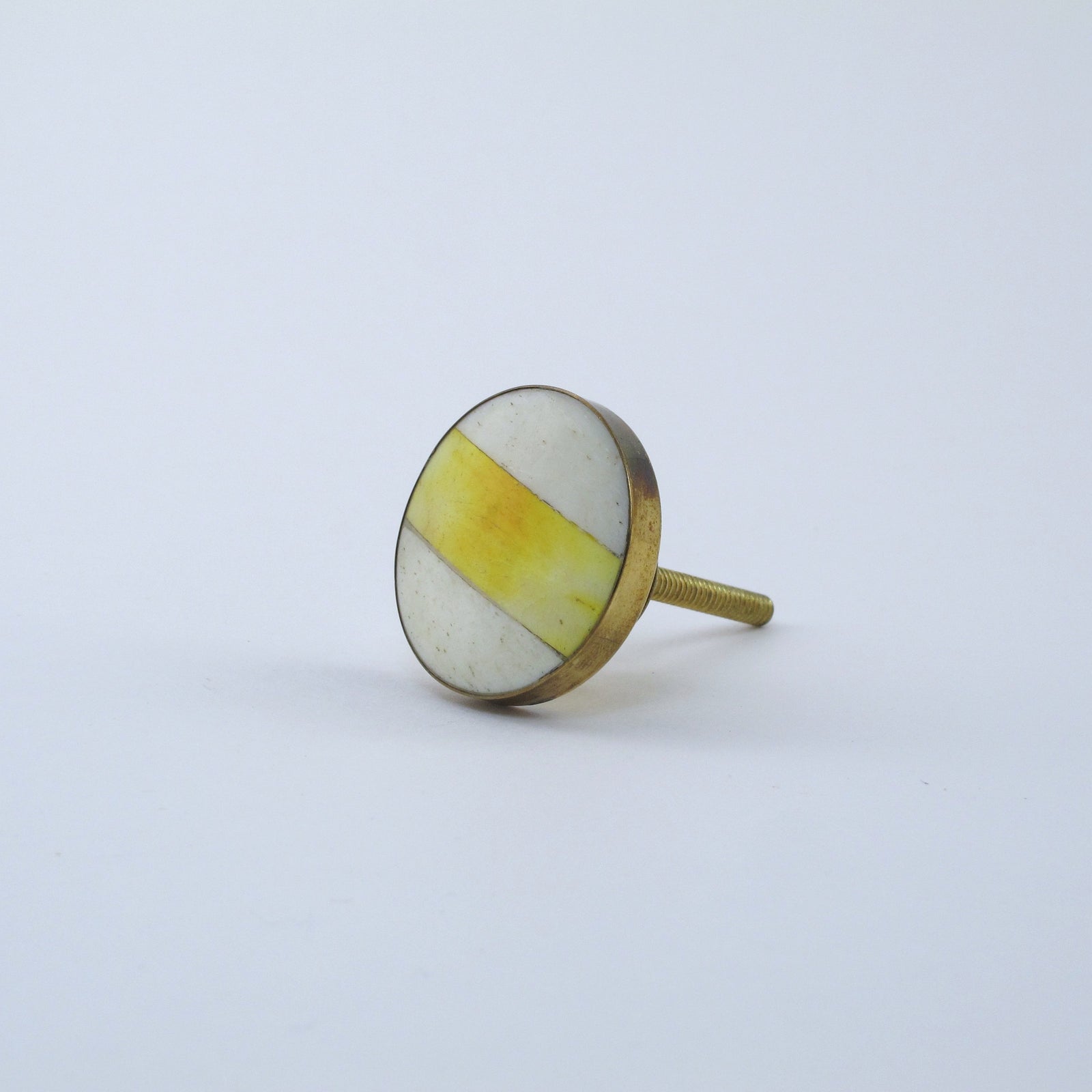 Sand Dunes Yellow Stripe Knob  Drawer Pulls and Cabinet Knobs