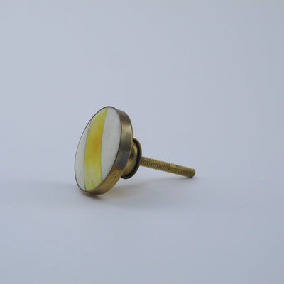 Sand Dunes Yellow Stripe Knob  Drawer Pulls and Cabinet Knobs