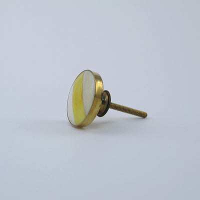 Sand Dunes Yellow Stripe Knob  Drawer Pulls and Cabinet Knobs