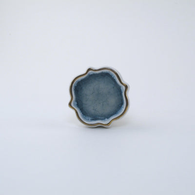 Sea Glass Cushion Knob - Grey  Drawer Pulls and Cabinet Knobs