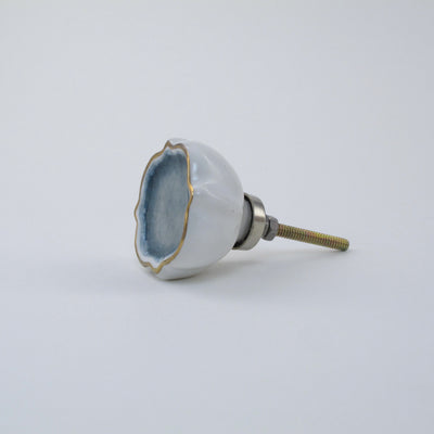 Sea Glass Cushion Knob - Grey  Drawer Pulls and Cabinet Knobs