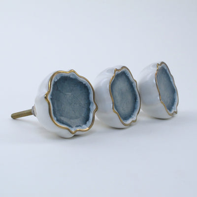 Sea Glass Cushion Knob - Grey  Drawer Pulls and Cabinet Knobs