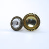 Yellow Gold + Glass Mirror Knob  Drawer Pulls and Cabinet Knobs
