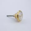 Simple Gold Faceted Mother of Pearl Knob  Drawer Pulls and Cabinet Knobs