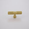 Knurled Brass T-Bar + Handles Brass T-Bar Drawer Pulls and Cabinet Knobs
