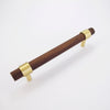T-Bar Brass + Wood Handles 6.75&quot; Handle Drawer Pulls and Cabinet Knobs