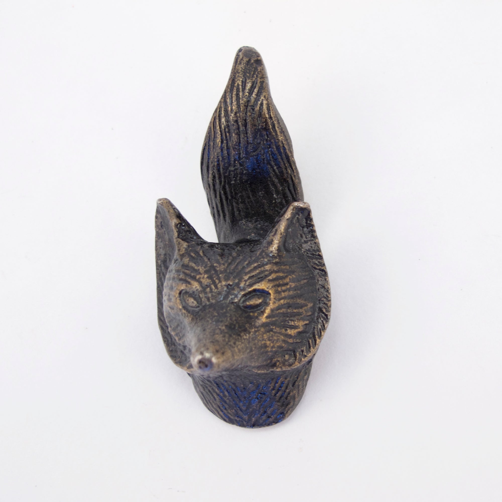 Bronze Fox Knob with Tail  Drawer Pulls and Cabinet Knobs