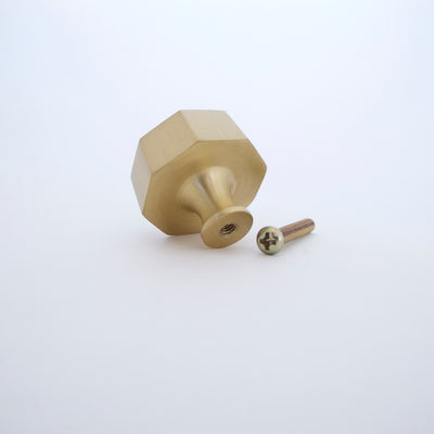 Mod Brass Hex Knob  Drawer Pulls and Cabinet Knobs