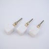 Square White Quartz Knob  Drawer Pulls and Cabinet Knobs