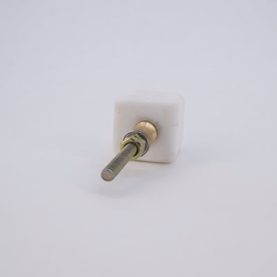 Square White Quartz Knob  Drawer Pulls and Cabinet Knobs