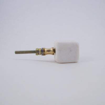 Square White Quartz Knob  Drawer Pulls and Cabinet Knobs