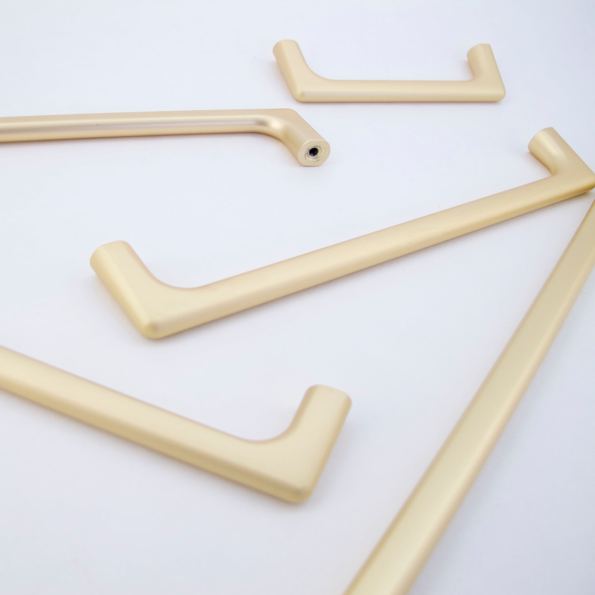 Simple Matte Gold Cabinet Pulls - Hooks & Knobs Simple Matte Gold Cabinet Pulls - Hooks & Knobs