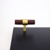 T-Bar Brass + Wood Handles  Drawer Pulls and Cabinet Knobs