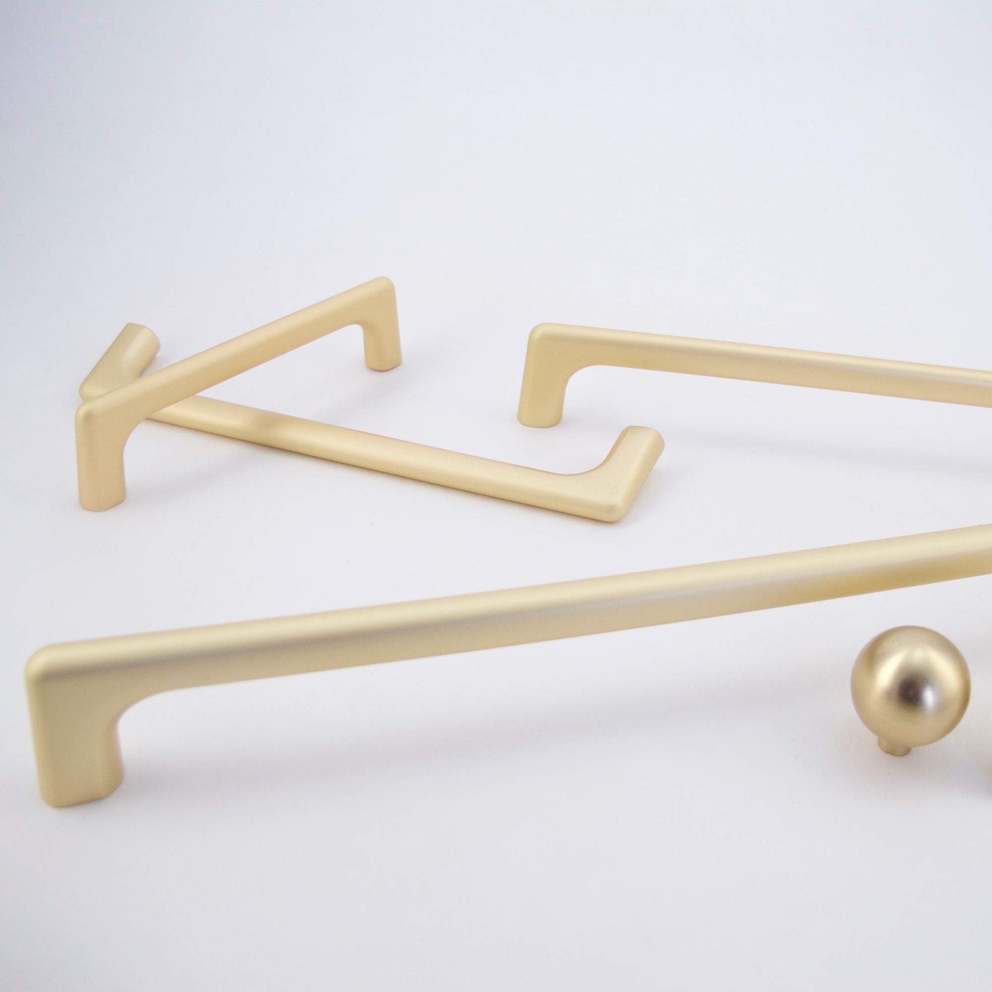 Simple Matte Gold Cabinet Pulls - Hooks & Knobs Simple Matte Gold Cabinet Pulls - Hooks & Knobs