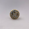Diamond Mother of Pearl and Brass Kitchen Hardware