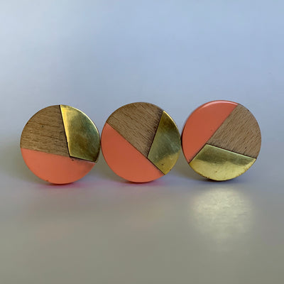 Geo Knob - Melon  Drawer Pulls and Cabinet Knobs