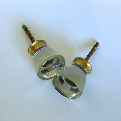 Beach Glass - Clear  Drawer Pulls and Cabinet Knobs