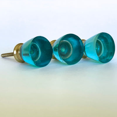 Beach Glass Knob -  Turquoise  Drawer Pulls and Cabinet Knobs