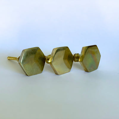 Gold Hex Knob - Shiny  Drawer Pulls and Cabinet Knobs