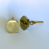 Gold Hex Knob - Shiny  Drawer Pulls and Cabinet Knobs