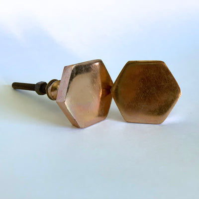 Copper Hexagon Knob  Drawer Pulls and Cabinet Knobs