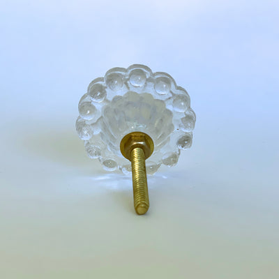 Glass Moon Drop Knob Clear  Drawer Pulls and Cabinet Knobs